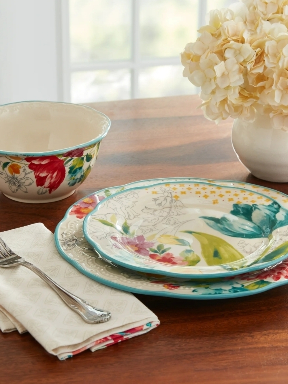The Pioneer Woman Blooming Bouquet 12pc Dinnerware Set